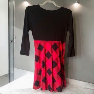 Old Navy Red & Black Plaid Dress Size (14-16) Plus